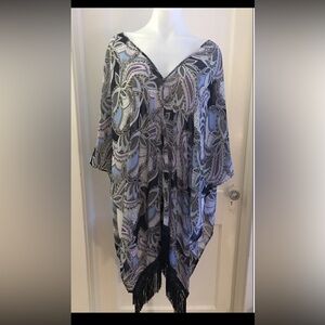 Womens Caftan Gorgeous Elegant W/fringe Size Small